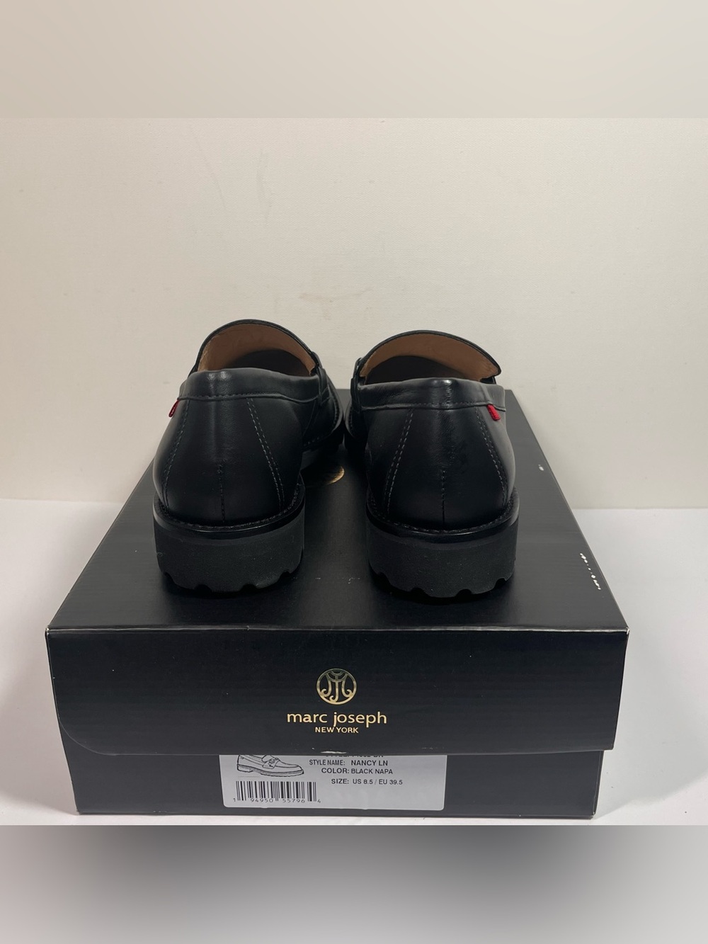 Joseph New York Nancy LN Slip On Leather Loafers with Silver Chain Detail - Picture 5 of 6